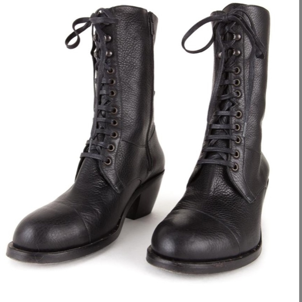 ROBERT CLERGERIE Lace Up Combat Style Boots, 8.5